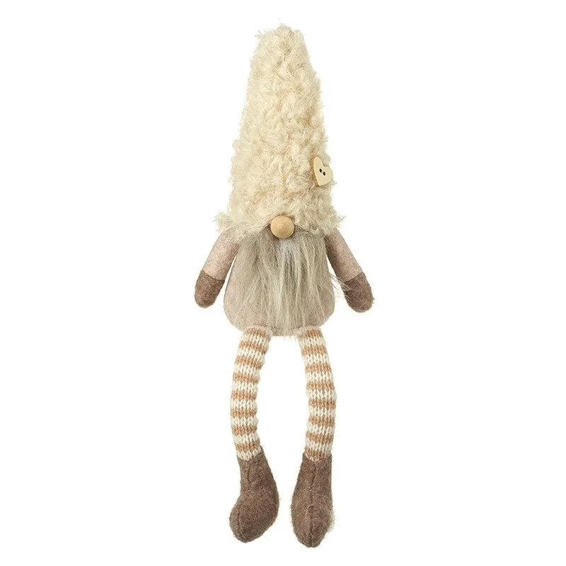 Shelf Sitting Gonk with Cream Fur Hat
