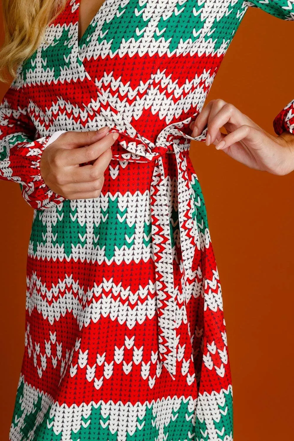 Shinesty Womens Christmas Wrap Dress