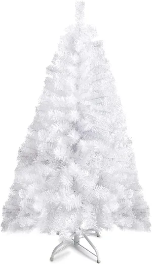 Small White Christmas Tree - 320 Tips, 4 Foot Christmas Tree, Hinged