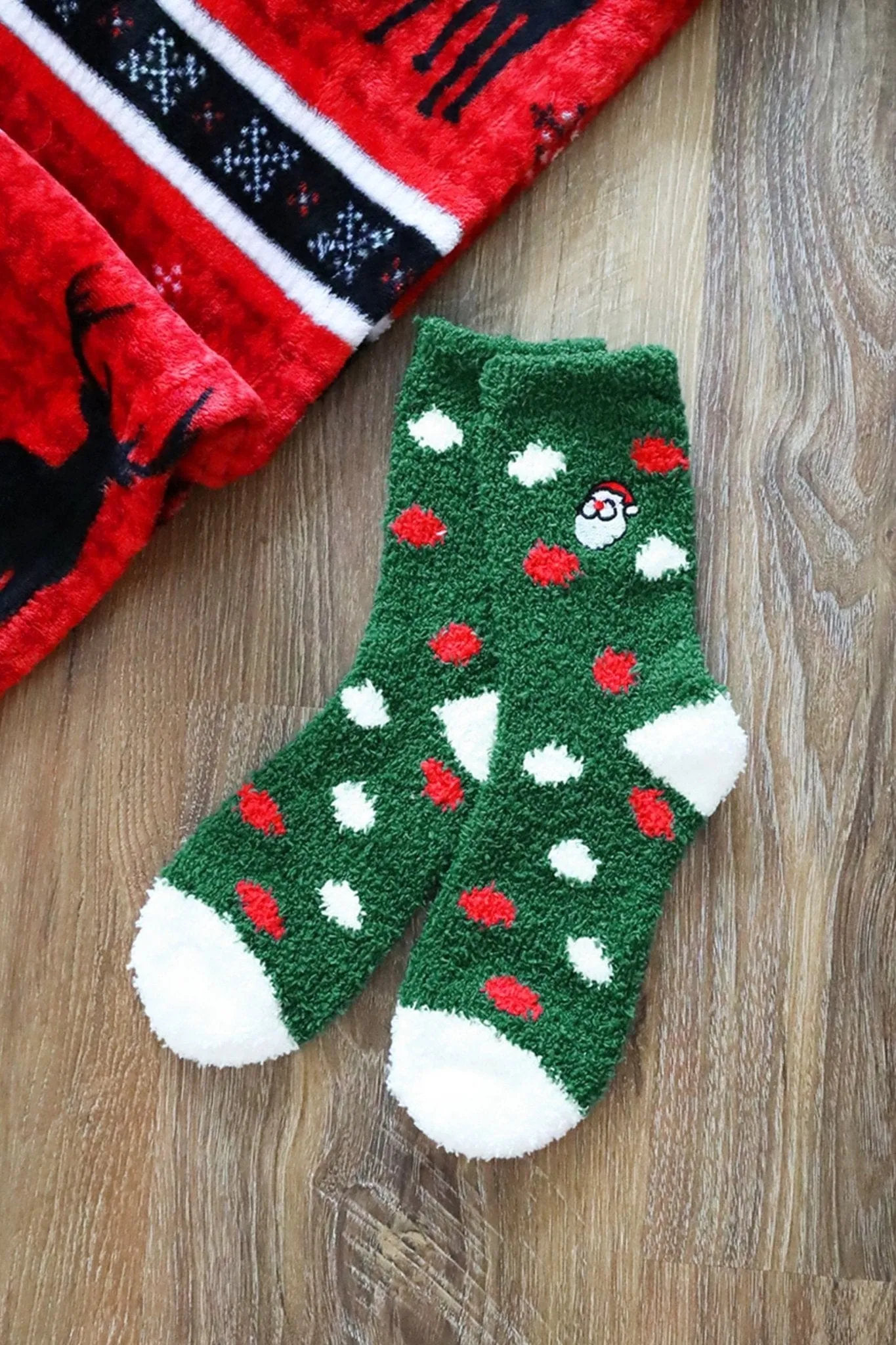 SS1003 12pcs Assorted Fuzzy Christmas Sock Pack