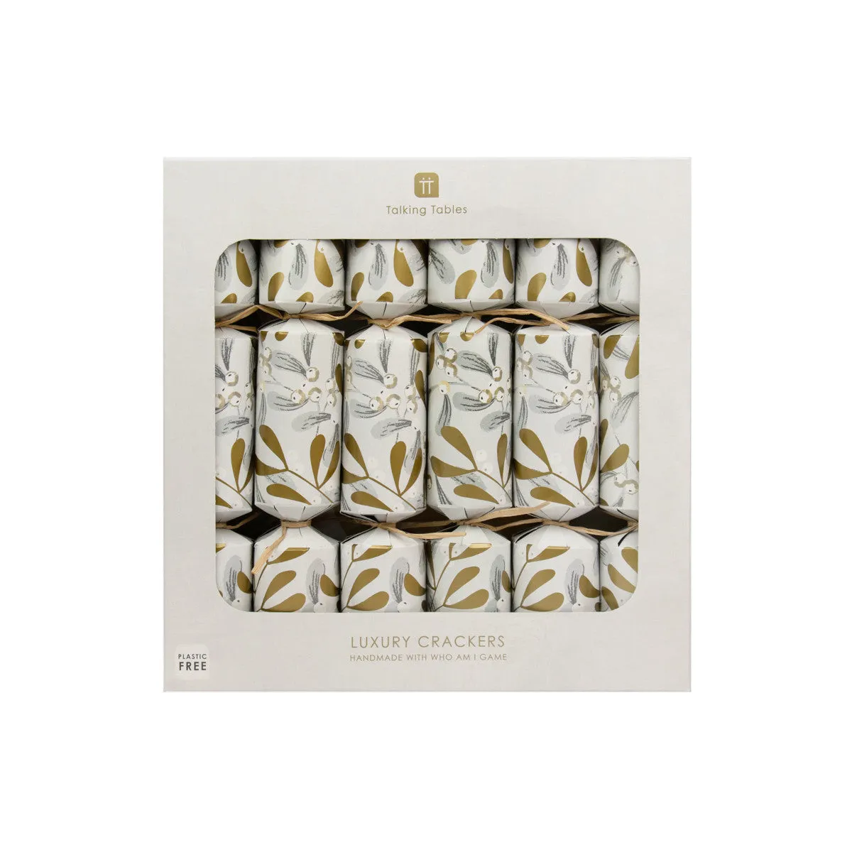 Talking Tables Luxury Mistletoe Christmas Crackers 30cm (Set of 6)