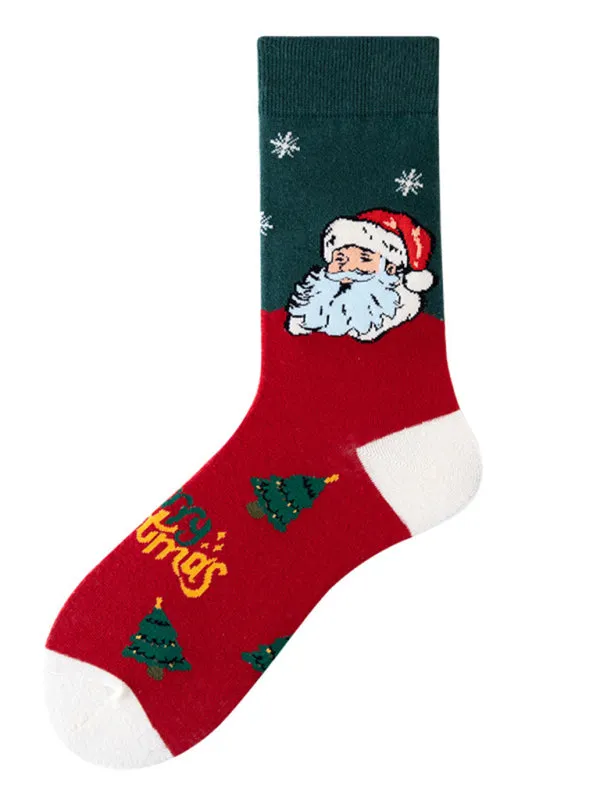 Unisex  mid-calf socks with Christmas fun patterns (a variety of colors to choose from)