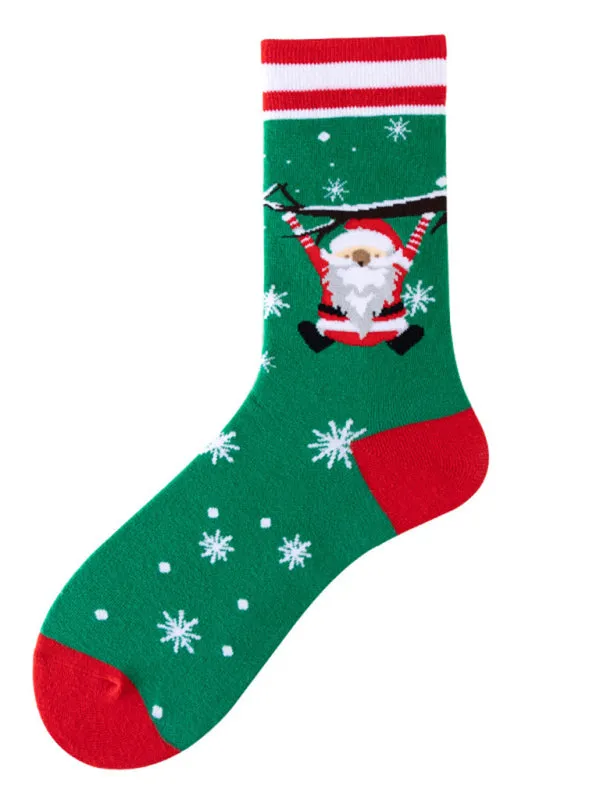Unisex  mid-calf socks with Christmas fun patterns (a variety of colors to choose from)