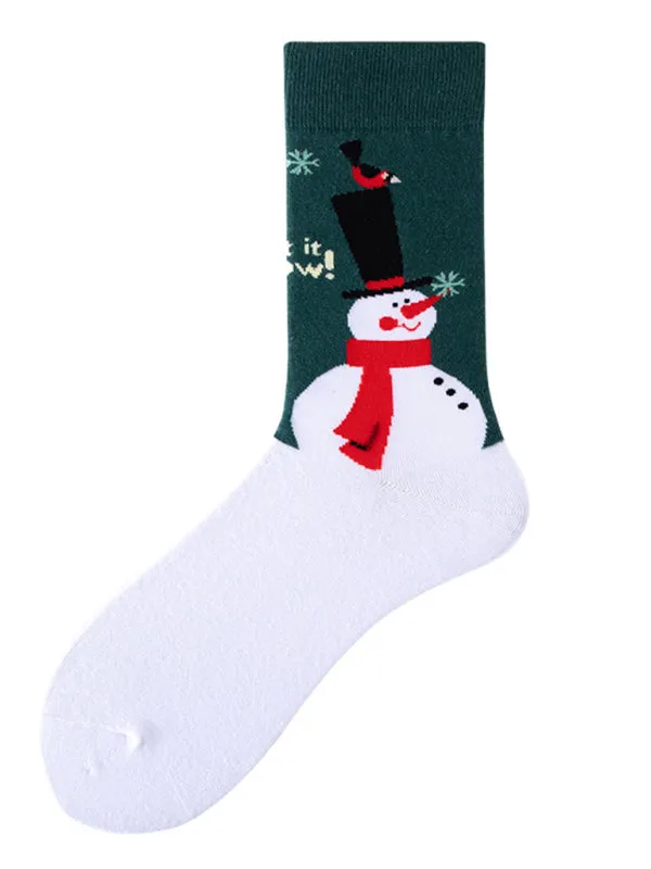 Unisex  mid-calf socks with Christmas fun patterns (a variety of colors to choose from)