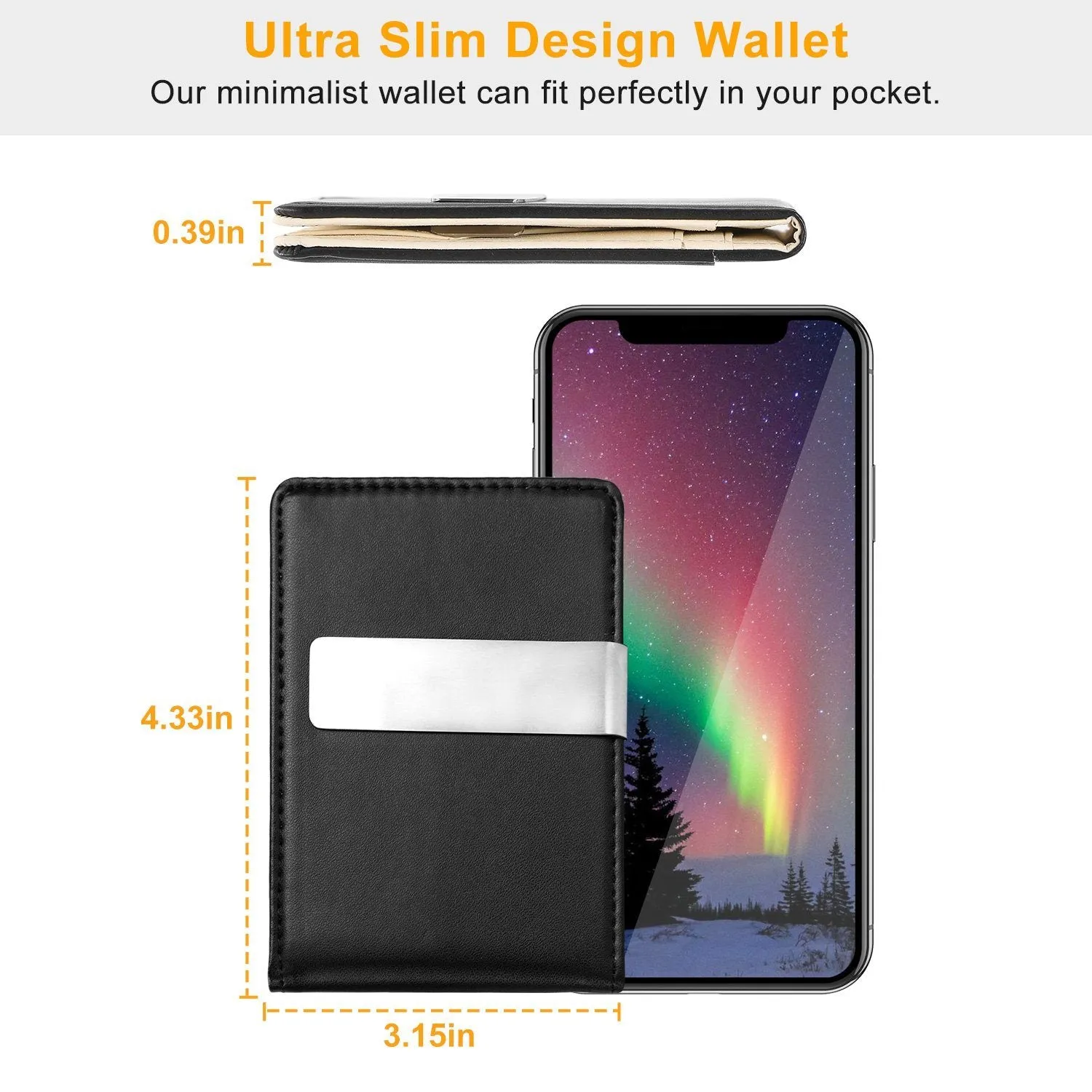 Unisex PU Leather Wallet RFID Blocking
