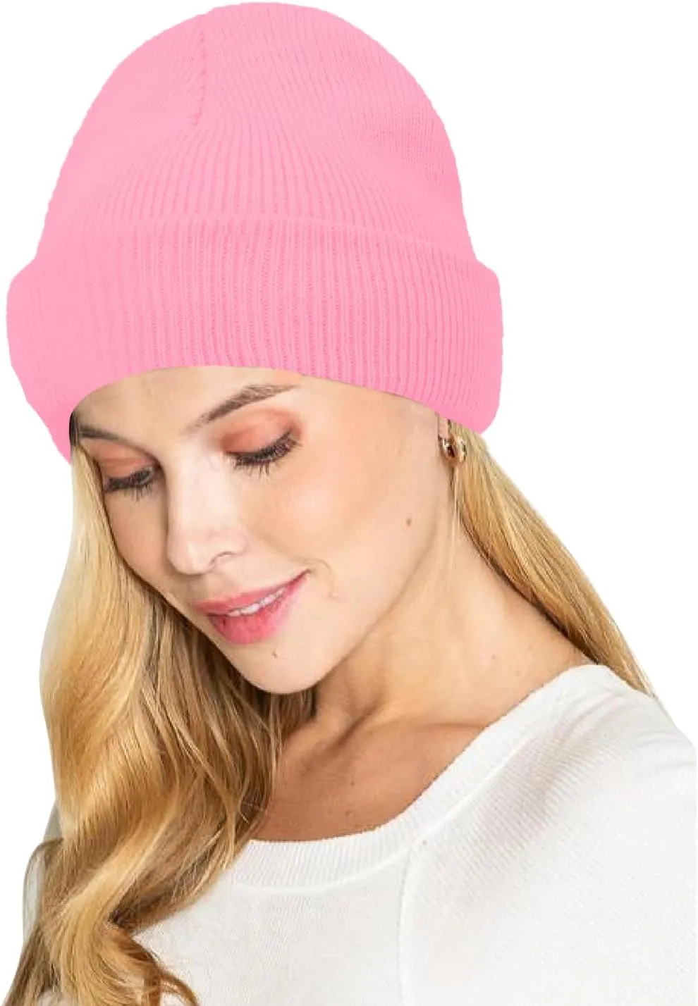 UTTPLL Knit Beanie Hat Soft Cute Unisex Skull Beanie Stretchy Hats with Smile Face for Men/Women