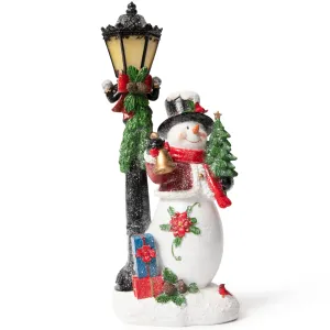 Vp Home Snowman With Led Glowing Lamppost Christmas Decoration Light
