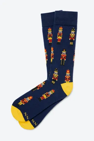 Cozy Winter-Themed Nutcracker Socks