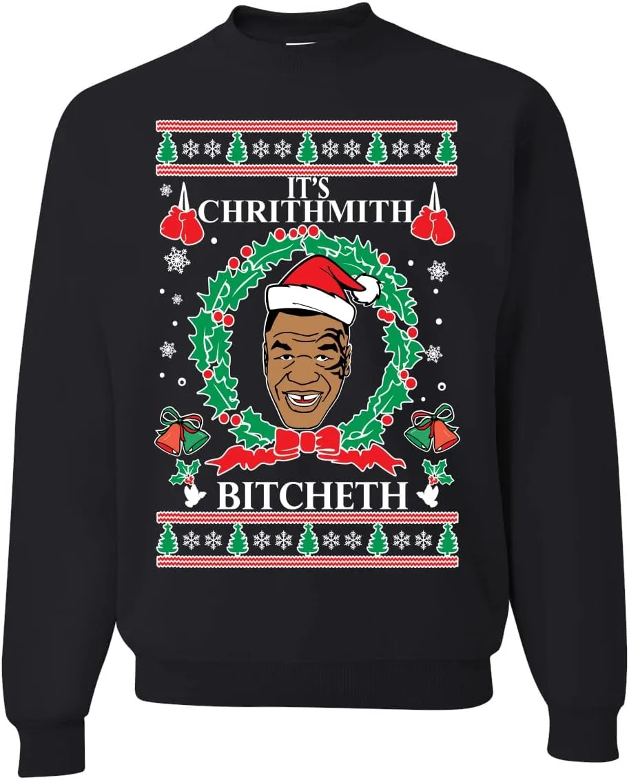 Wild Bobby Merry Chrithmith Ugly Christmas Sweater Unisex Crewneck Graphic Sweatshirt