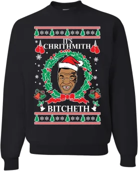Wild Bobby Merry Chrithmith Ugly Christmas Sweater Unisex Crewneck Graphic Sweatshirt