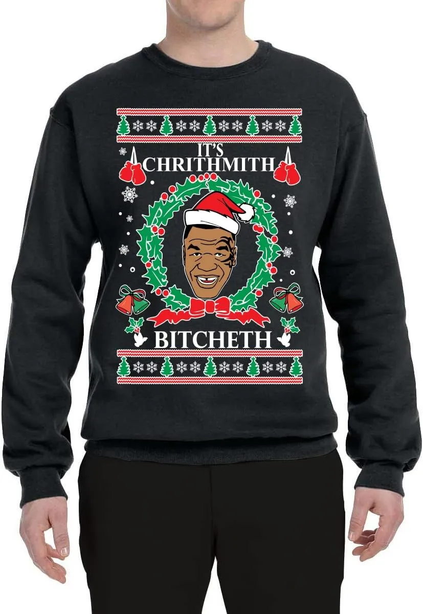 Wild Bobby Merry Chrithmith Ugly Christmas Sweater Unisex Crewneck Graphic Sweatshirt