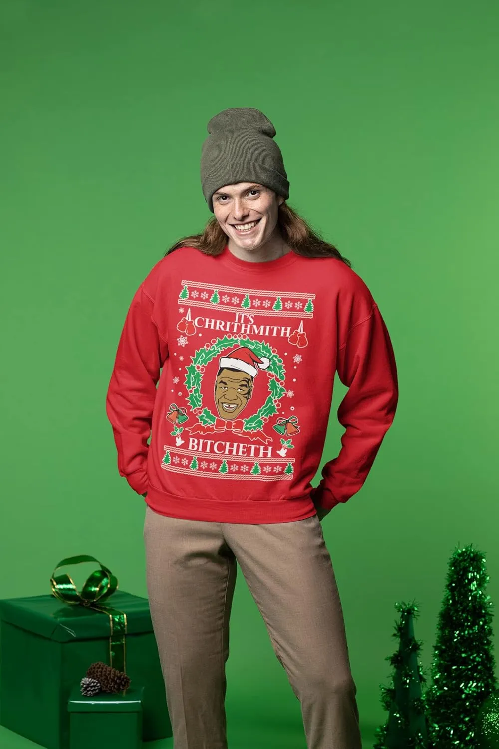 Wild Bobby Merry Chrithmith Ugly Christmas Sweater Unisex Crewneck Graphic Sweatshirt