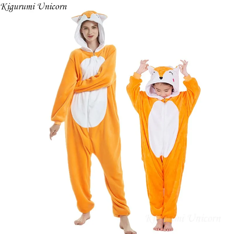 Winter Women Men Unisex Adult Cute Cartoon Onesie Animal Pajamas Kigurumi Unicorn Cat Bear Flannel Nightie Sleepwear