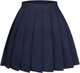 Women's High Waist Pleated Cosplay Cheer Skirt Mini School Tennis Skirts Thanksgiving Day Christmas Skirt