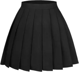 Women's High Waist Pleated Cosplay Cheer Skirt Mini School Tennis Skirts Thanksgiving Day Christmas Skirt
