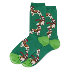 WOMEN'S SANTA DOG CREW SOCKS