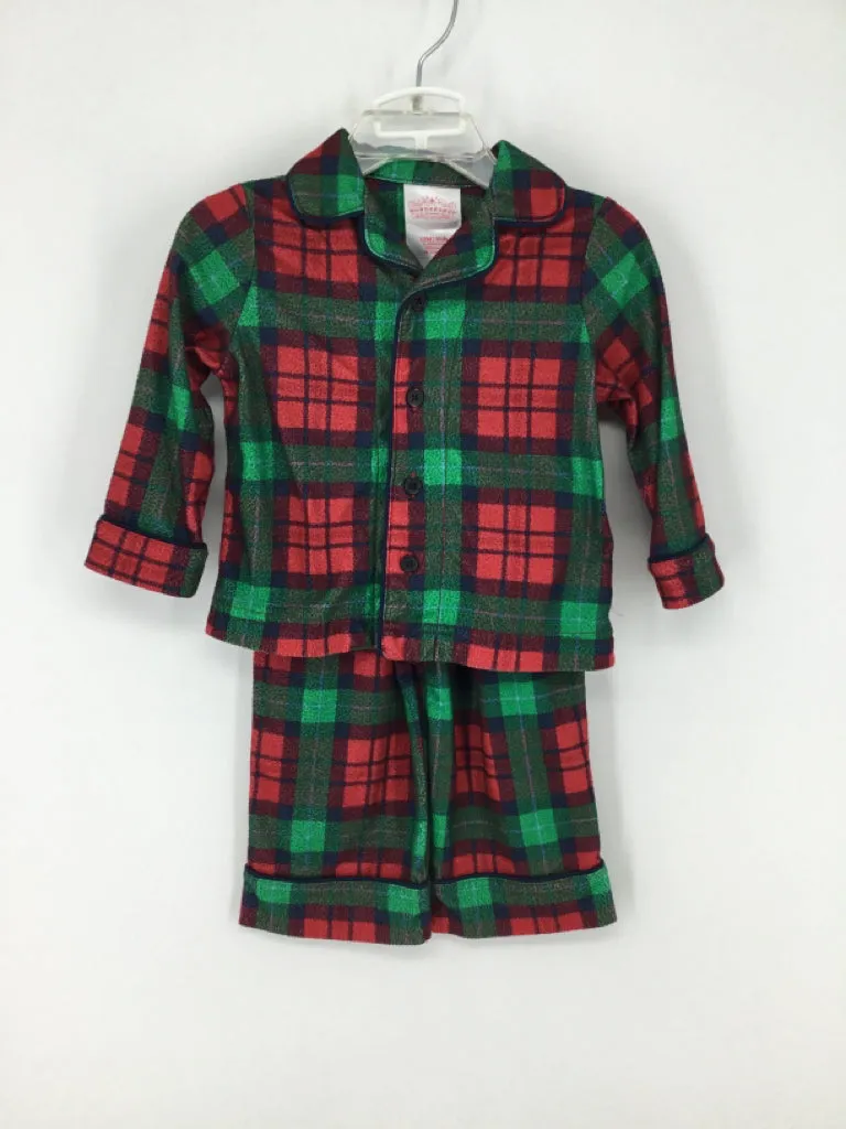 Wonder Shop Child Size 12 Months Green Christmas Pajamas