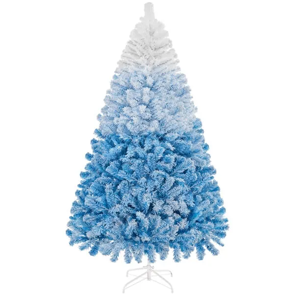 Yaheetech 6Ft Pre-lit Flocked Artificial Christmas Tree