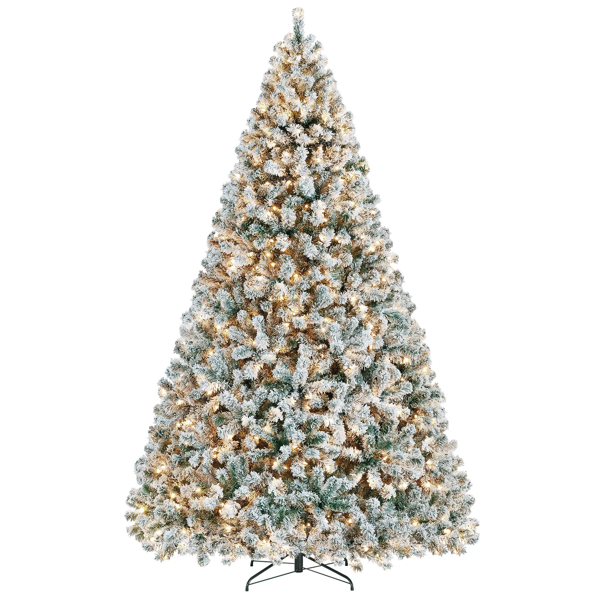 Yaheetech 9’ Pre-lit Flocked Artificial Christmas Tree