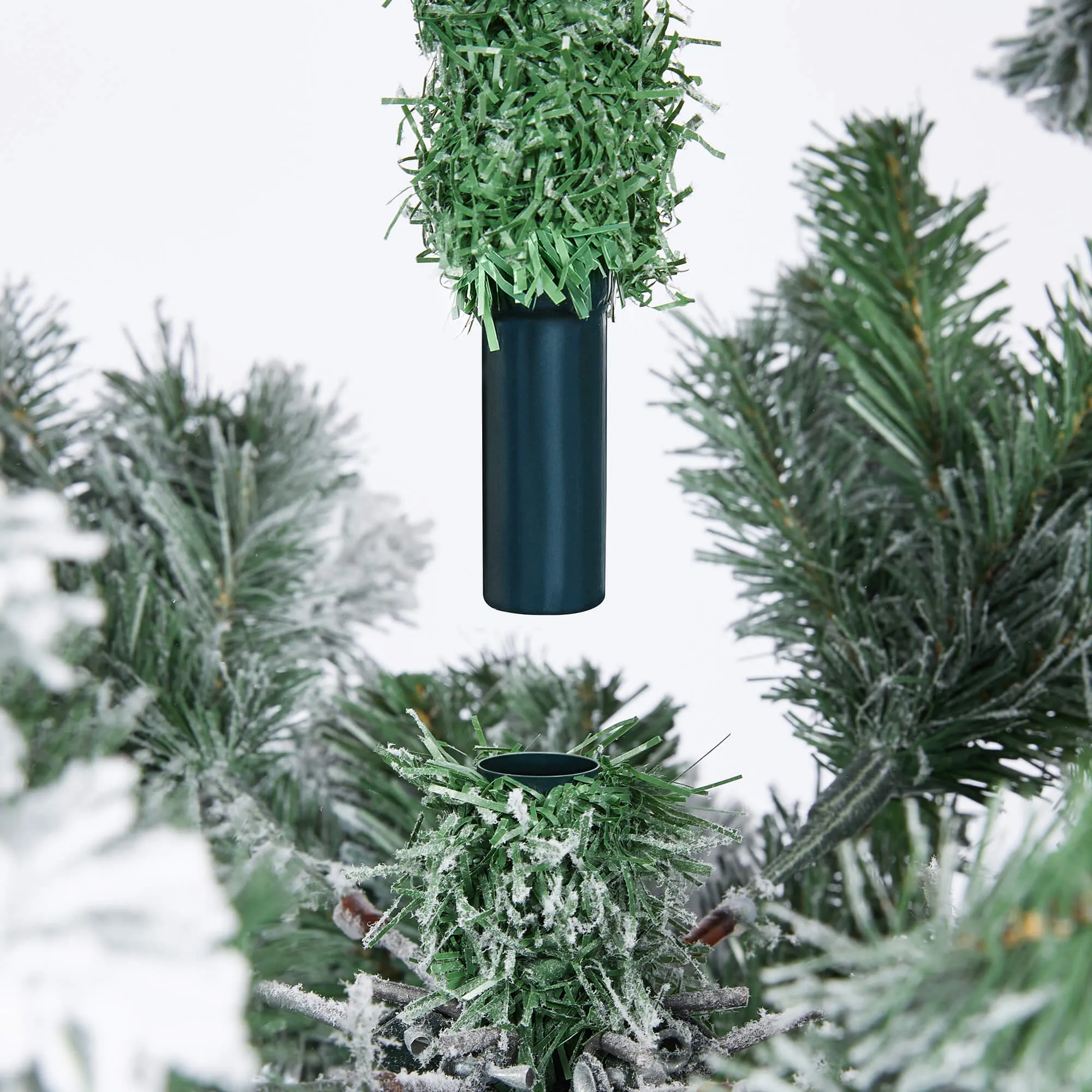 Yaheetech 9’ Pre-lit Flocked Artificial Christmas Tree